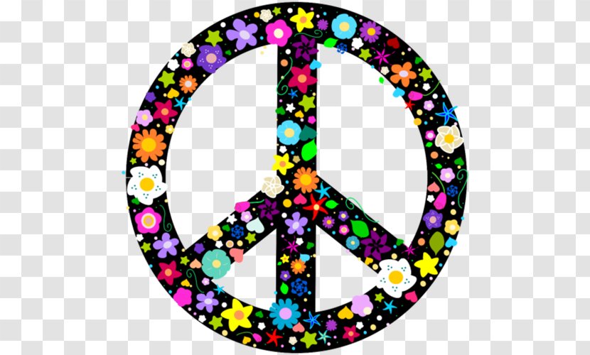 Peace Symbols Flower Power Hippie T-shirt Transparent PNG