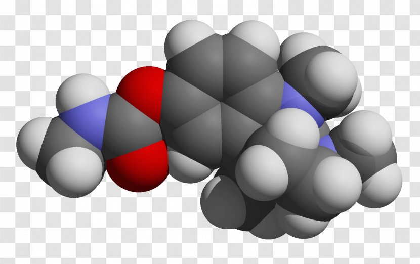 Space-filling Model Physostigmine Molecule Anticholinergic Molecular - Nitrogen - Atom Transparent PNG