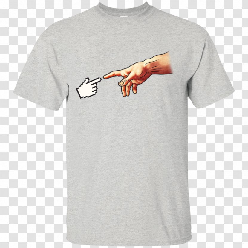 T-shirt Hoodie Clothing Sleeve Robe - Longsleeved Tshirt - The Creation Of Adam Transparent PNG