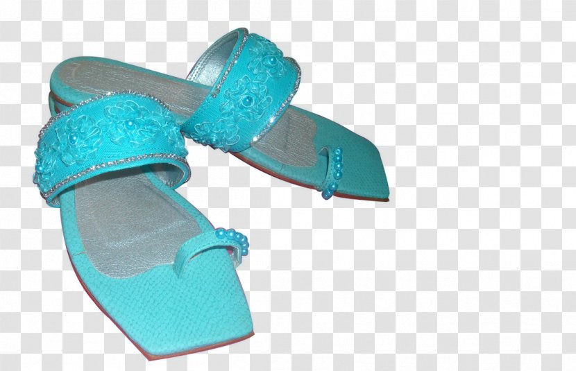 Slipper Flip-flops Shoe - Turquoise - Design Transparent PNG