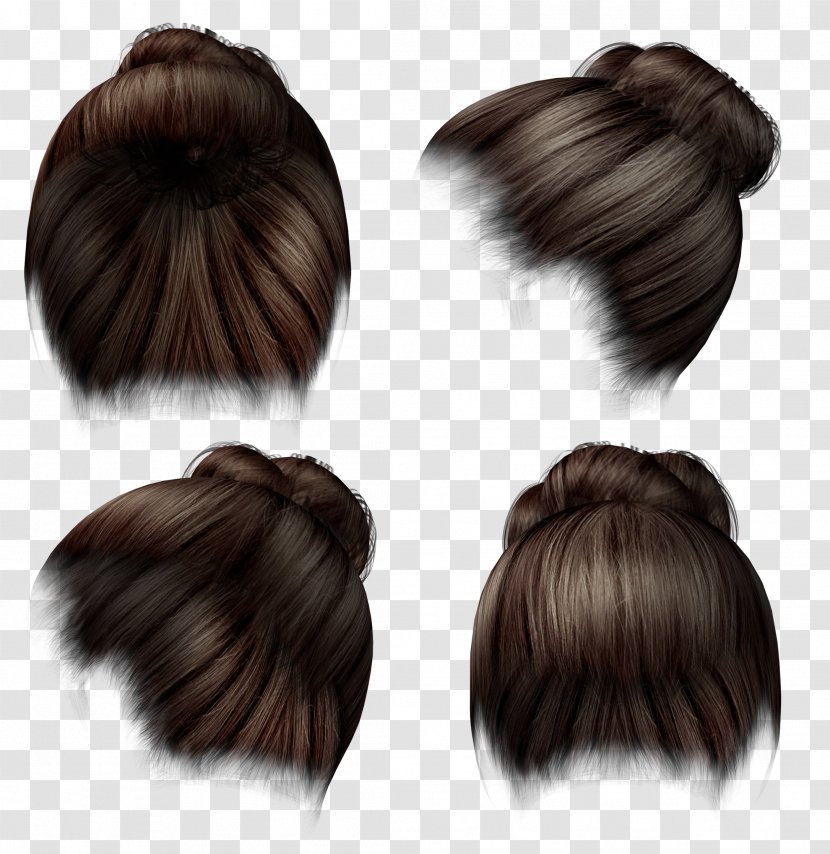 Long Hair Wig Black Transparent PNG