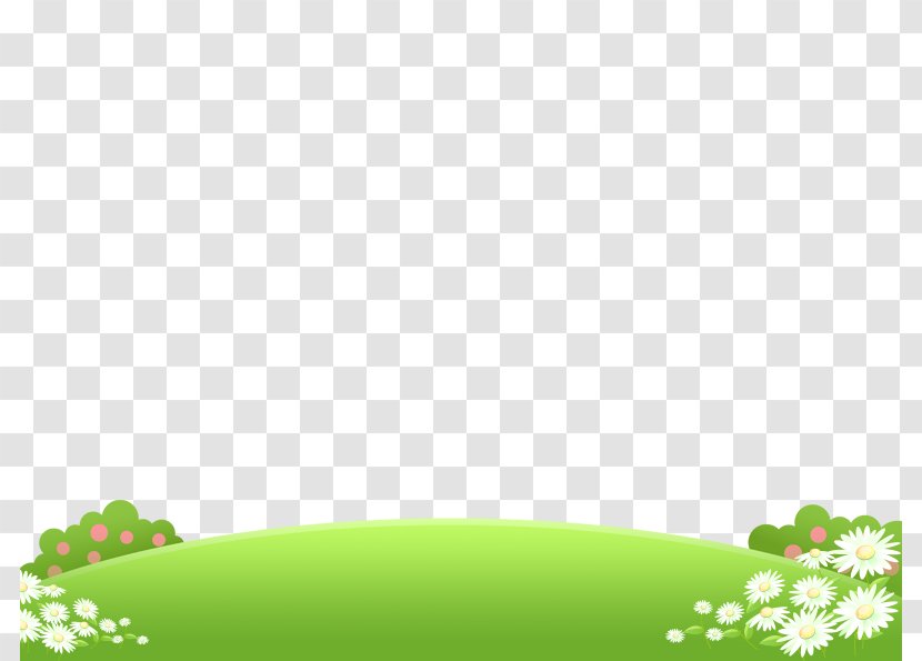 Child Download - Lawn - Flowers On The Grass Transparent PNG