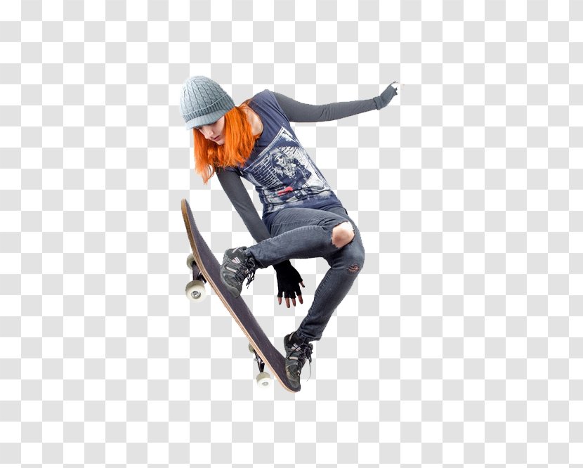 Skateboarding Trick Ollie Extreme Sport - Knee Pad Transparent PNG
