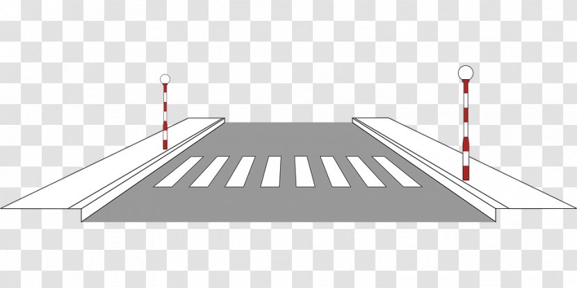 Pedestrian Crossing Zebra Clip Art Road - Countdown Sign Transparent PNG