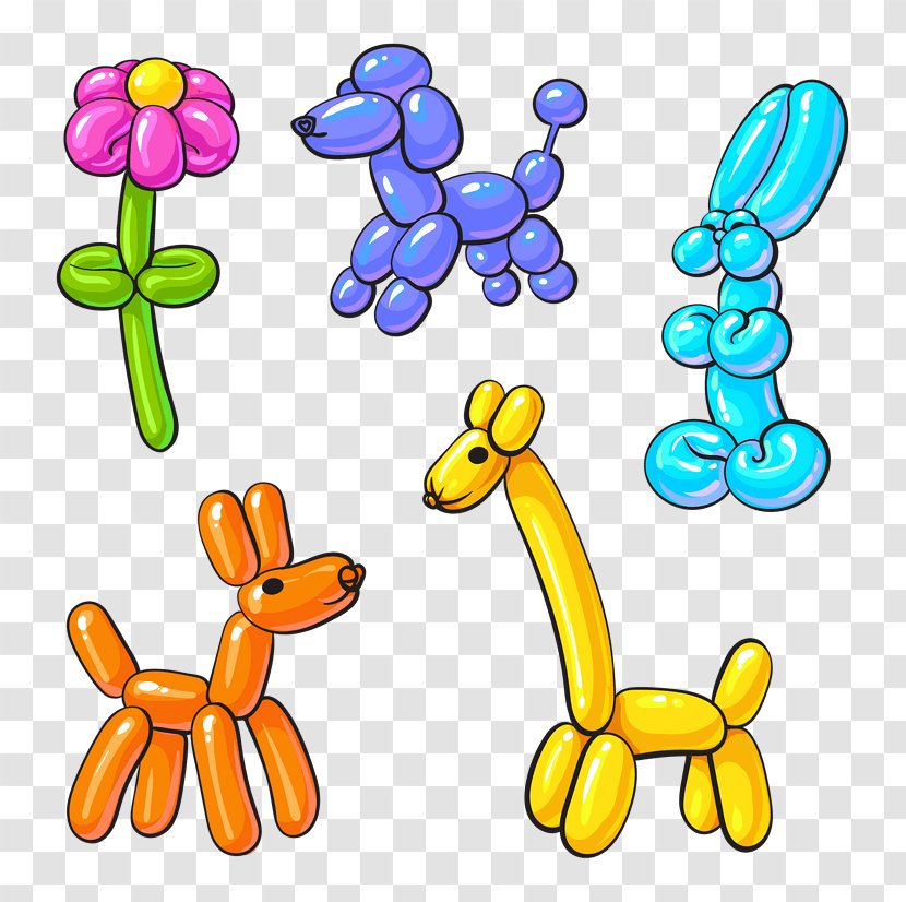 Balloon Dog Giraffe Modelling Vector Graphics - Flower - Animal Transparent PNG