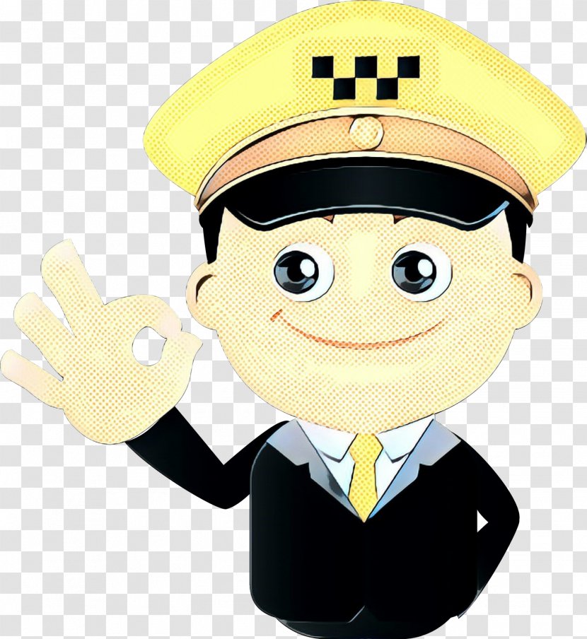Cartoon Yellow Gesture Finger Headgear - Official Smile Transparent PNG