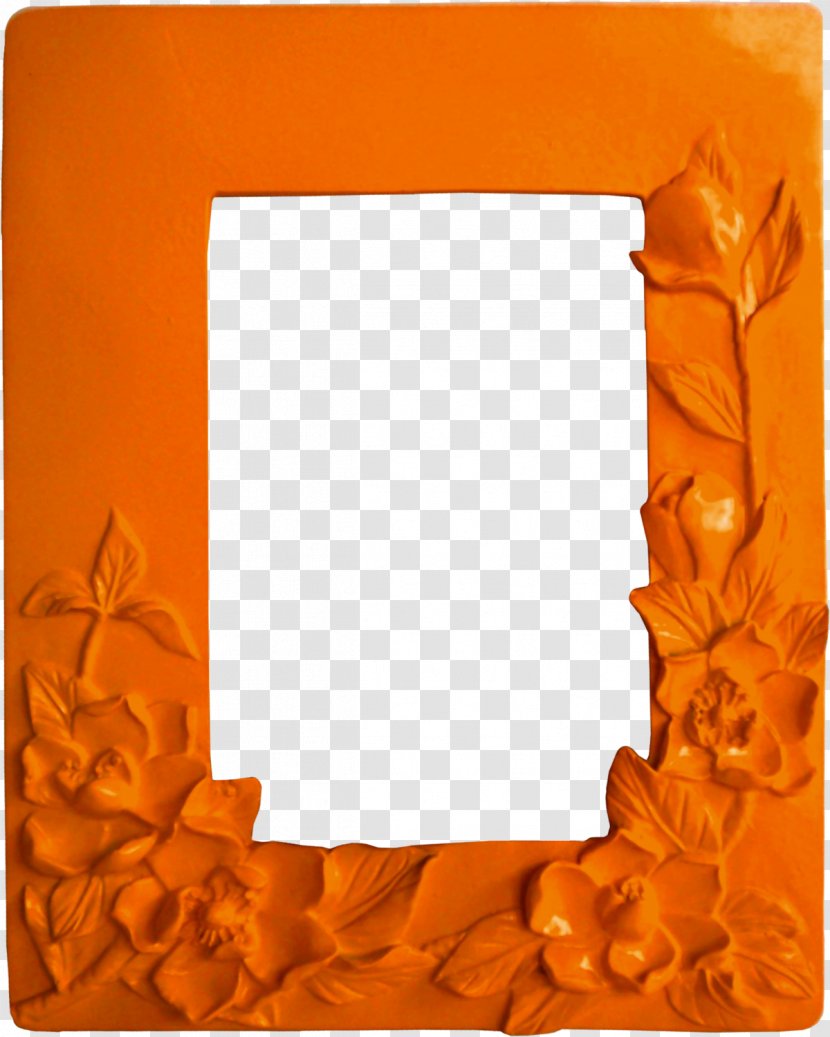 Picture Frame - Rectangle - Orange Transparent PNG