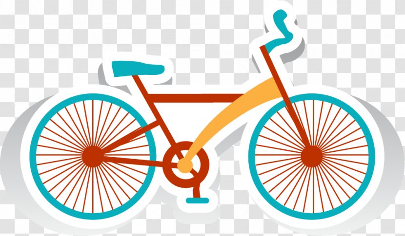 Bicycle - Silhouette - Cartoon Blue Bike Transparent PNG