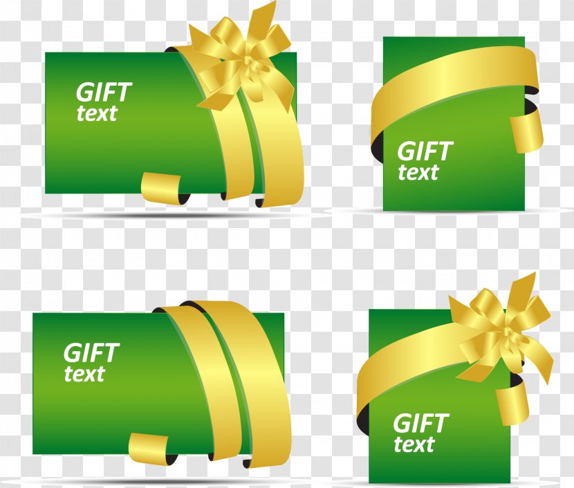 Gift Card Ribbon - Brand - Gold Transparent PNG