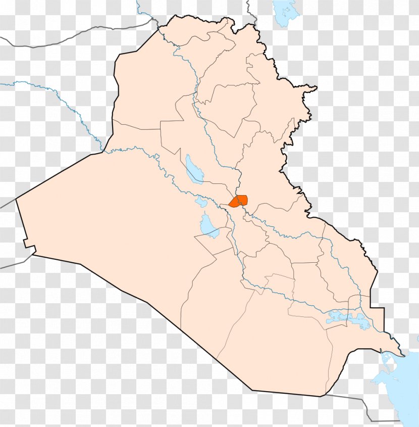 Baghdad Map Nineveh Governorate Halabja Tikrit - Iraq Transparent PNG