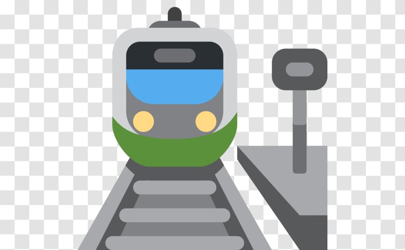 Rail Transport Train Station Trolley Emoji - Tram Stop Transparent PNG