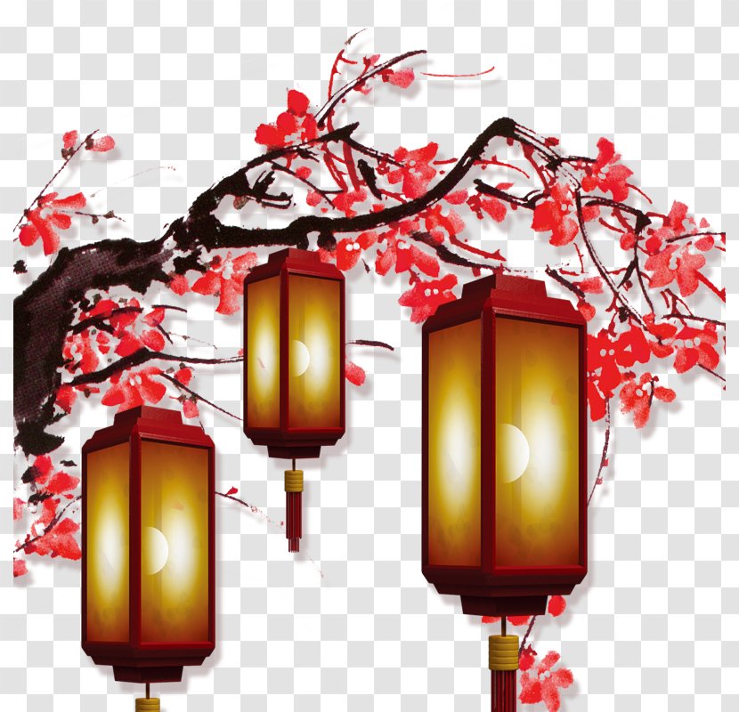 Chinese New Year Lantern - Festival - Decorative Lanterns Hanging Bloom Transparent PNG