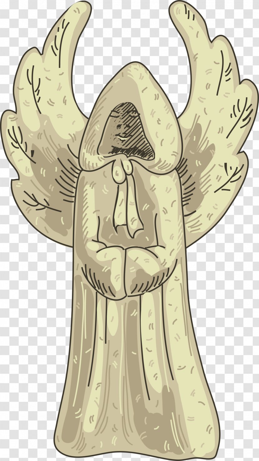 Cartoon Statue Illustration - Flower - Yellow Angel Transparent PNG