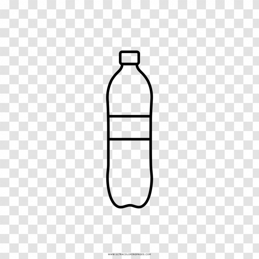 Water Bottles Pattern - Black And White Transparent PNG