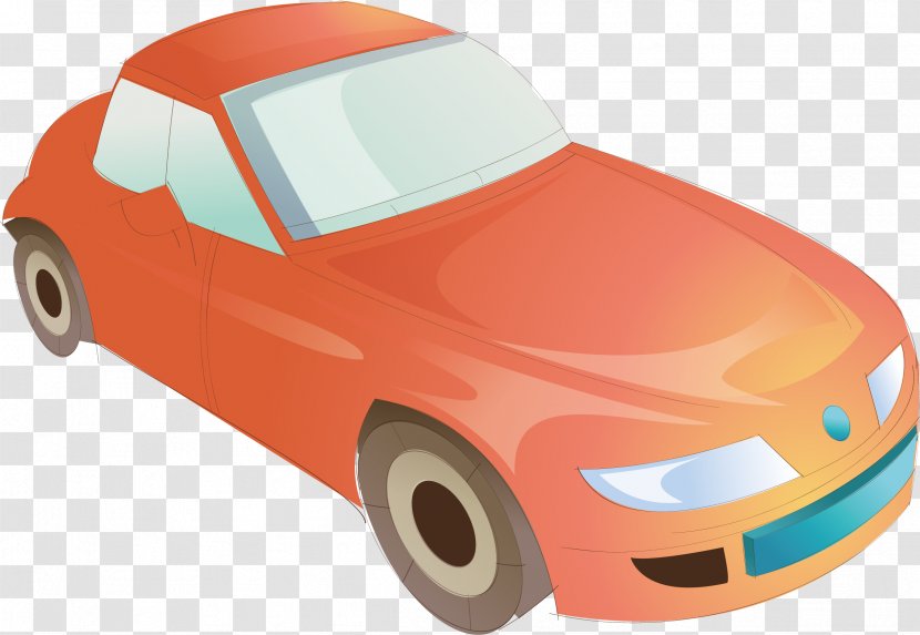 Cartoon Automotive Design - Car - Hand-painted Material Transparent PNG