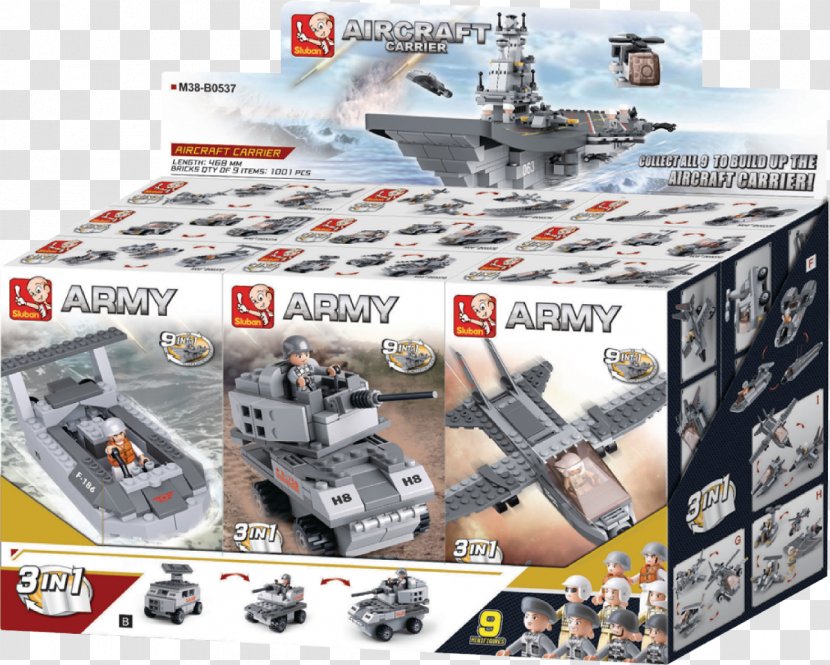 Sluban Aircraft Carrier Airplane Construction Army - Light Cruiser Transparent PNG