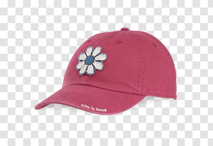 Baseball Cap Life Is Good Company Maroon Daisy Chill Transparent PNG