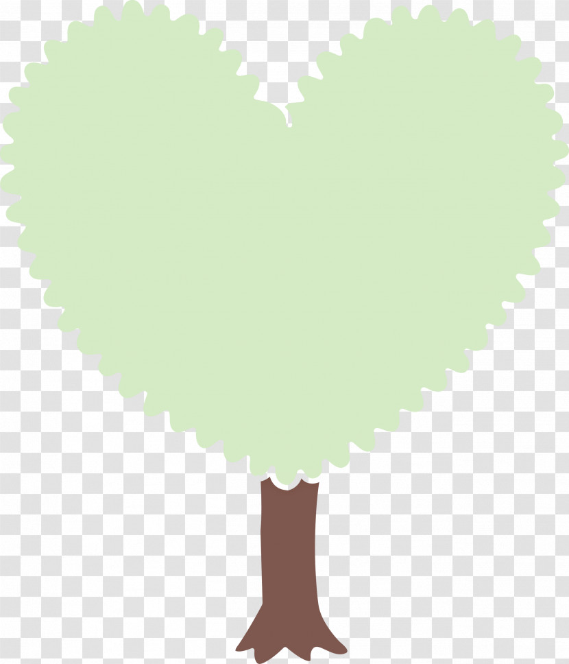 Green Heart Leaf Tree Heart Transparent PNG