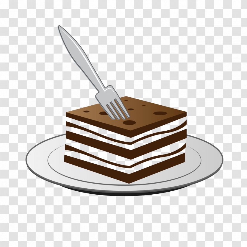 Chocolate Cake Torte European Cuisine Cupcake - A Fork Stuck Transparent PNG