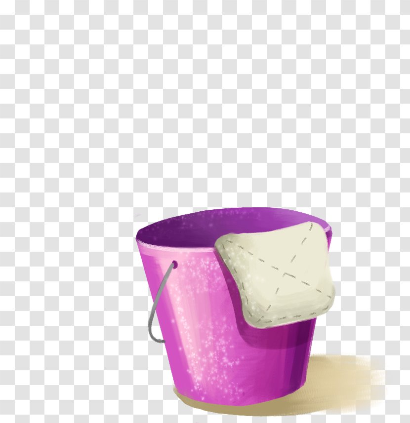 Cartoon Bucket Purple - Cup - Drawing Transparent PNG