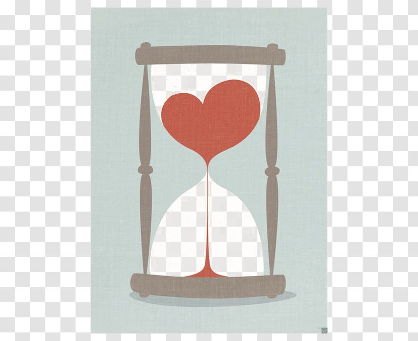 Hourglass Clock Time Sand Idea - Number - Heart-shaped Transparent PNG