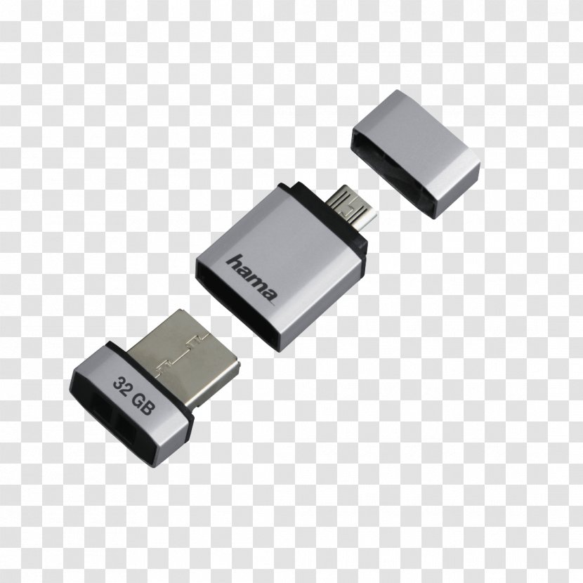 USB Flash Drives Memory Adapter Computer Data Storage - Microusb Transparent PNG
