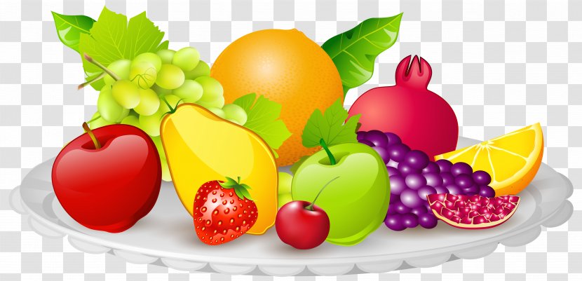 Vegetarian Cuisine Cabbage Soup Diet Fruit Vegetable - Plum - Plate With Fruits Clipart Image Transparent PNG
