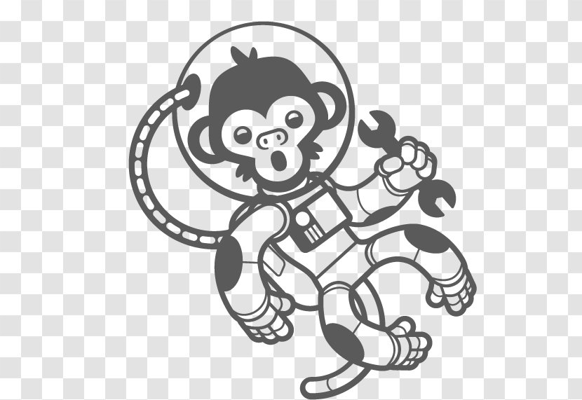 Astronaut Monkeys And Apes In Space Suit Outer - Flower Transparent PNG