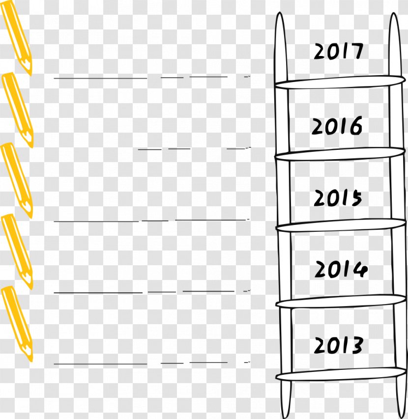 Paper Illustration - Area - Year-end Summary Ladder Frame Material Transparent PNG
