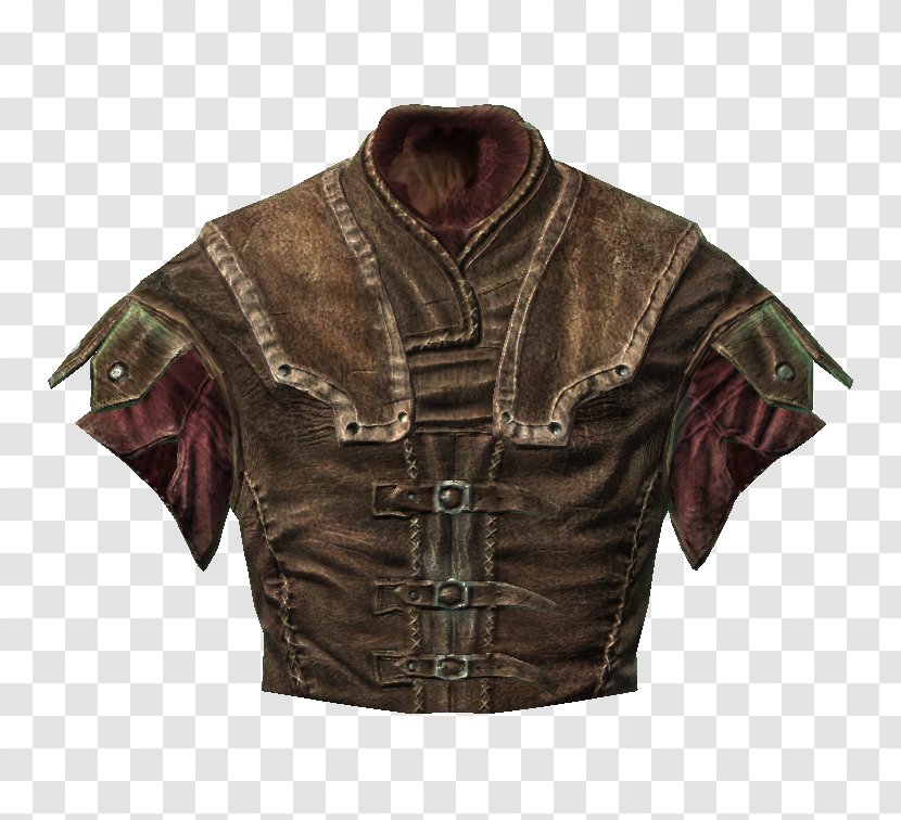 Leather Jacket The Elder Scrolls V: Skyrim – Dragonborn Oblivion Armour Boiled Transparent PNG
