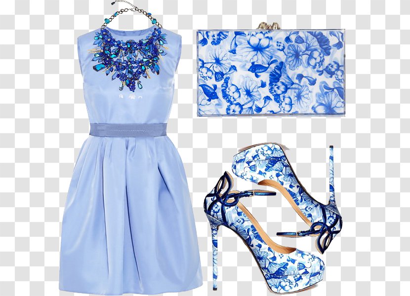 Blue Fashion Dress Clothing - Shoulder - With Minimalist Trend Transparent PNG
