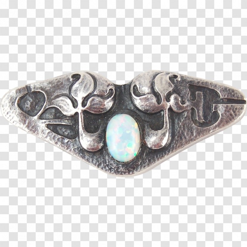 Turquoise Brooch Cabochon Sterling Silver Transparent PNG