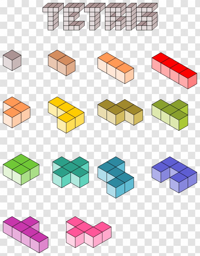 3D Tetris Friends Jigsaw Puzzles Minecraft - 3d - Color Blocks Transparent PNG