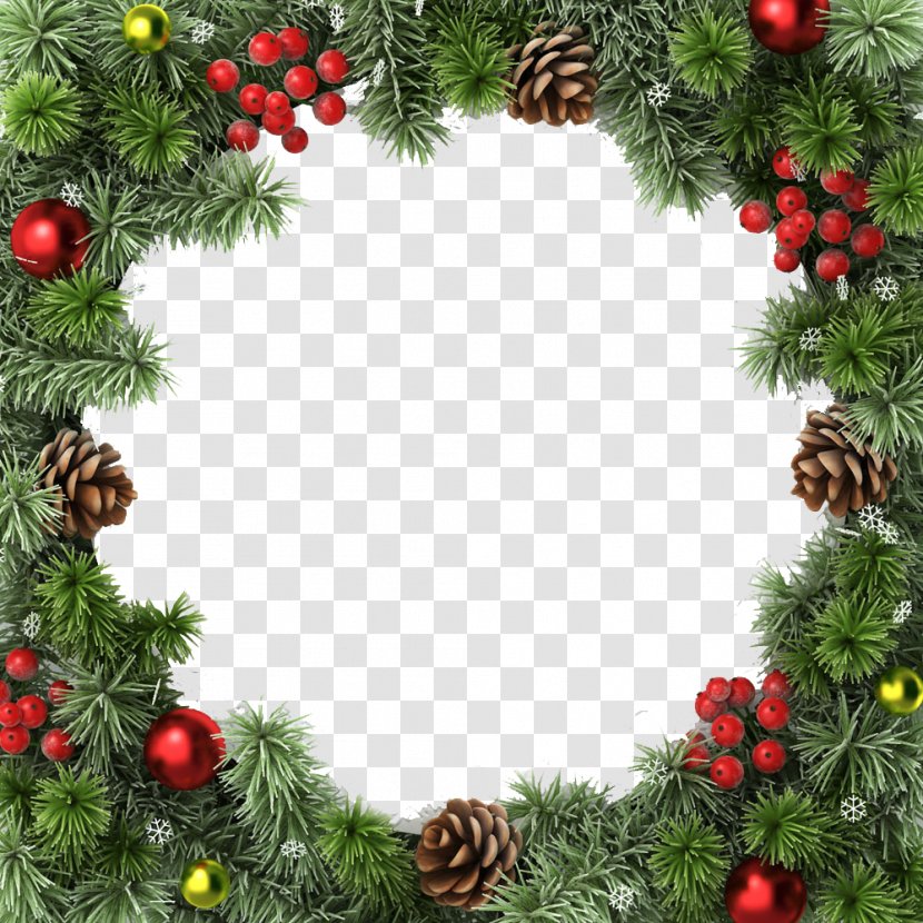 Christmas Tree Decoration Ornament Lights - Fir - Frame Transparent PNG