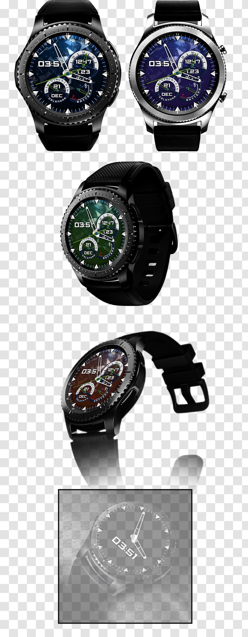 Samsung Gear S3 Galaxy Smartwatch GPS Navigation Systems - Watch Transparent PNG