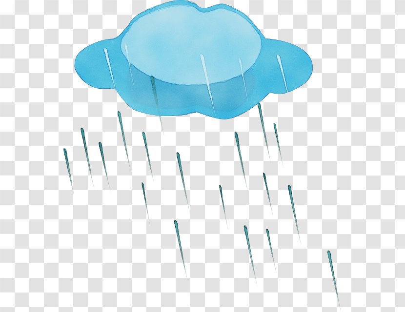 Rain Cloud - Aqua Blue Transparent PNG