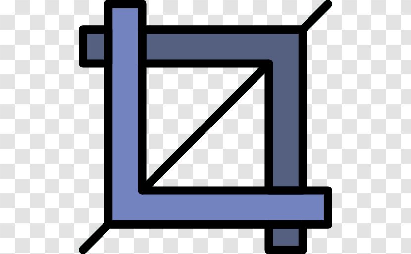 Cropping Cutting Tool - Rectangle - Symbol Transparent PNG