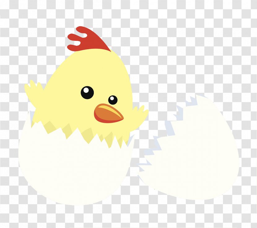 Duck Yellow Beak Illustration - Wing - Broken Shell Out Of The Small Meng Chicken Transparent PNG