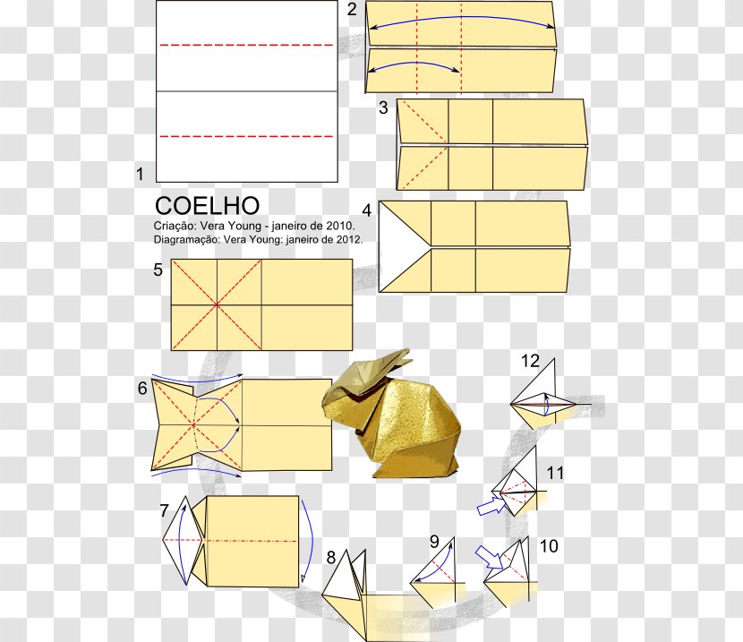 Paper Craft Origami Dobradura - Diagram - Fold Paperrplane Transparent PNG