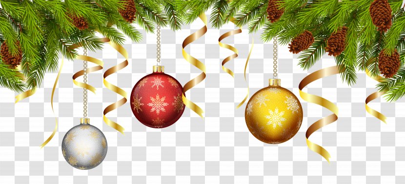 Christmas Balls With Pine Branch Decoration Clip Art Image - Jesus - Vegetable Transparent PNG