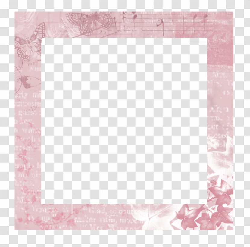 Picture Frames Rectangle Pink M Brush Pattern - Frame Transparent PNG