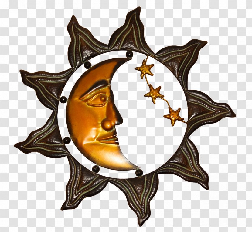 Sun And Moon Metal Ornament - Art - Building Transparent PNG