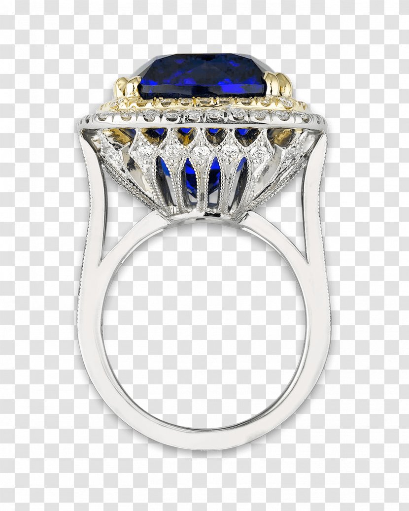 Sapphire Tanzanite Ring Diamond Carat - Engagement Transparent PNG