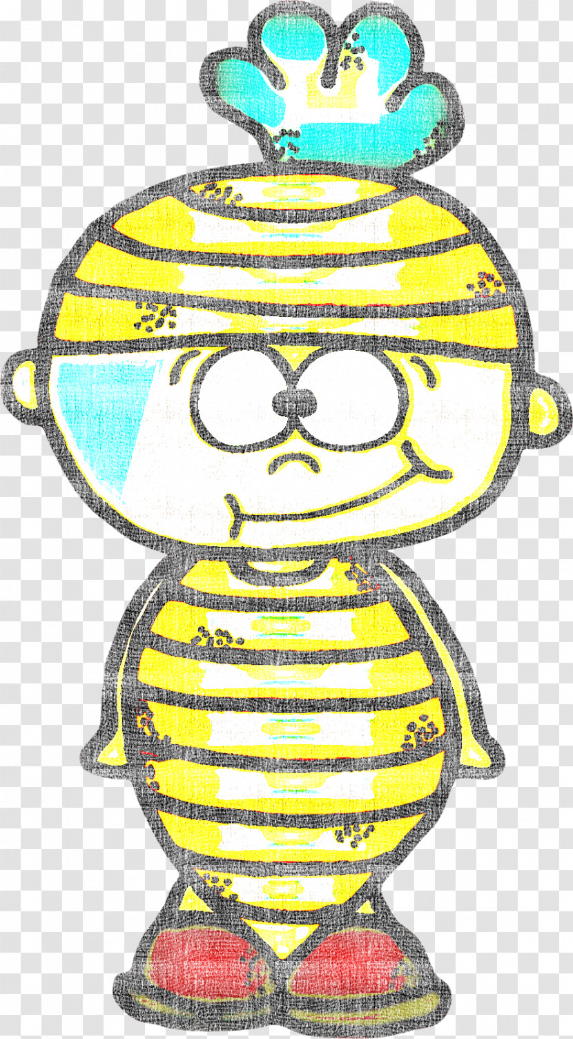 Yellow Cartoon Membrane-winged Insect Animal Figure Honeybee Transparent PNG