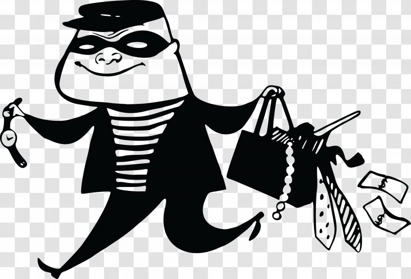 Burglary Theft Robbery Clip Art - Monochrome Photography - Security Clipart Transparent PNG