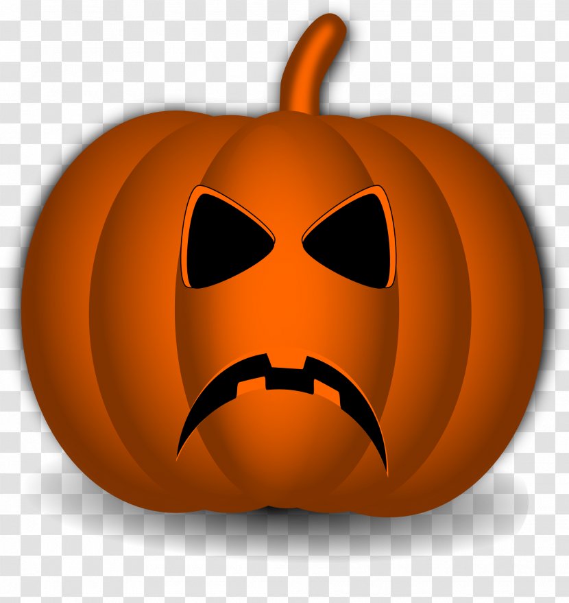 Pumpkin Jack-o'-lantern Clip Art - Halloween Transparent PNG