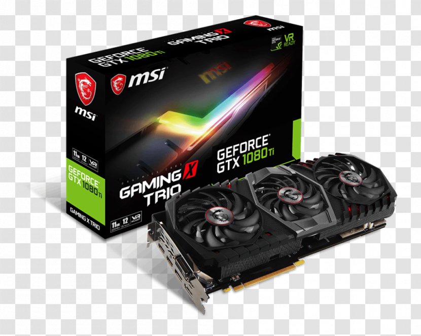 Graphics Cards & Video Adapters Msi Gaming Geforce Gtx 1080 Ti 11gb Gddr5x 352bit Directx 12 Vr Ready NVIDIA GEFORCE GTX TI GAMING X TRIO - Computer Cooling Transparent PNG