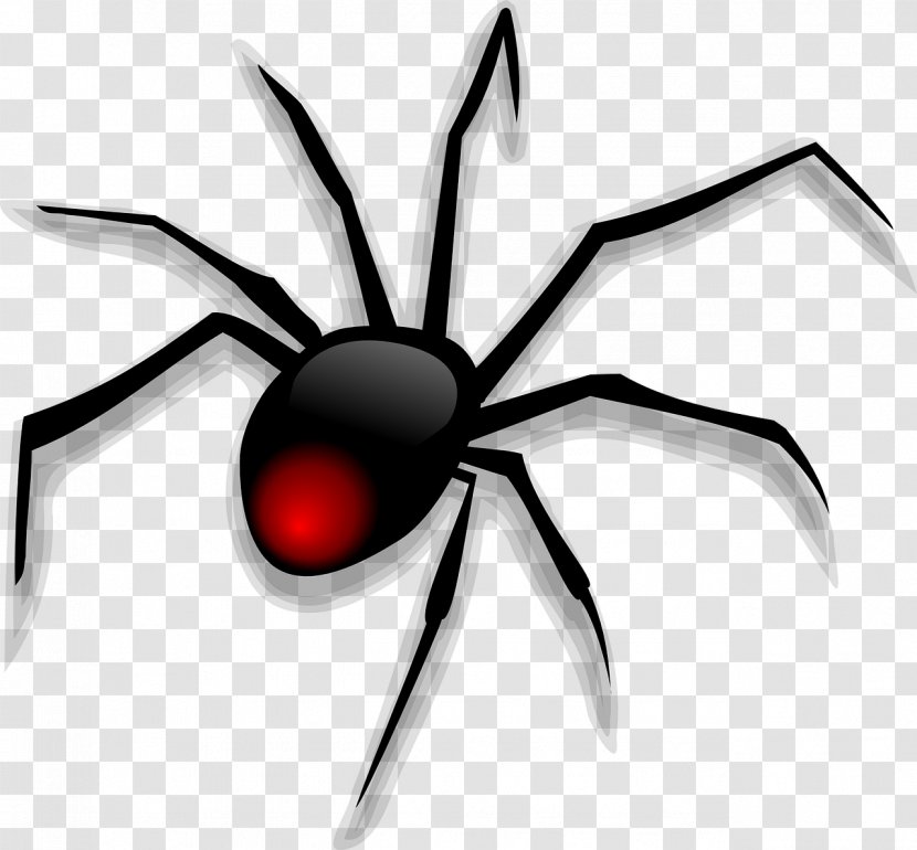 Spider Cartoon Clip Art - Scalable Vector Graphics - Black Transparent PNG