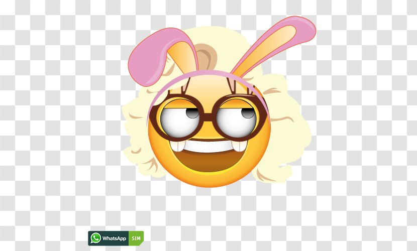 Smiley Easter Bunny Emoticon Emoji Desktop Wallpaper Transparent PNG
