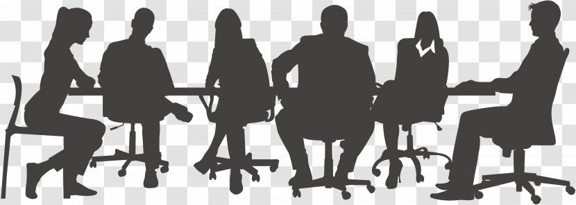 Silhouette Businessperson Meeting - Conversation - Diffusion Transparent PNG
